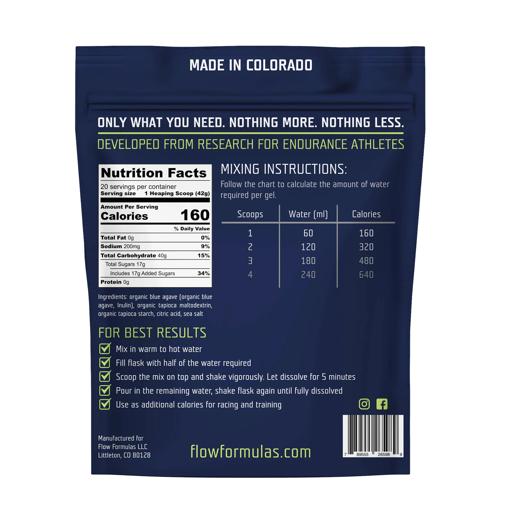Flow Formulas Endurance Gel Mix - Image 4